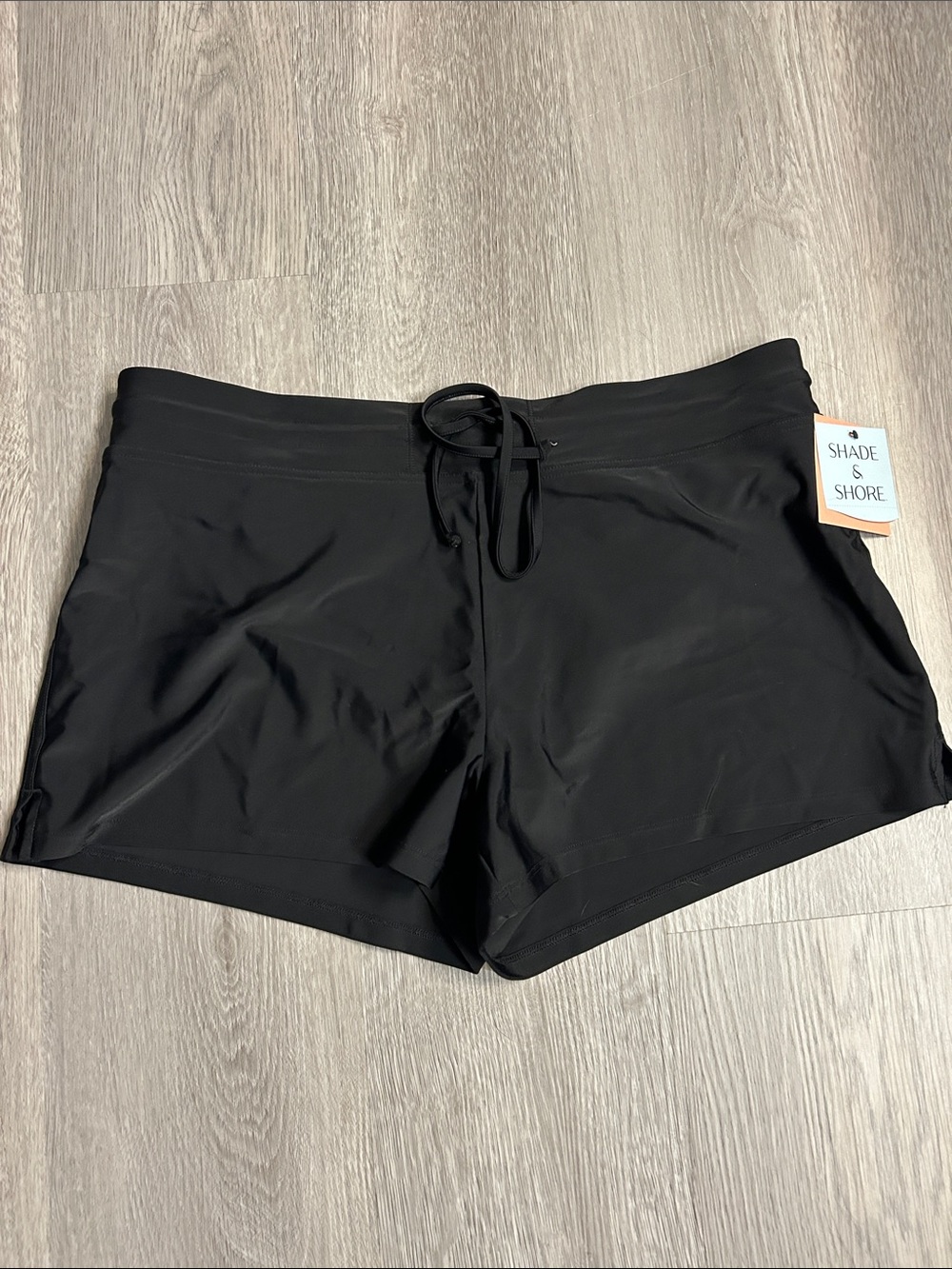 Shade & Shore Women's Black Swim Bermuda Shorts- NWT